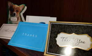 Thank You Cards in my office